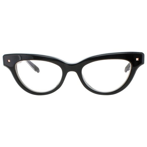 NEW VALENTINO EYEGLASSES ESSENTIAL-II  VLX-124A CAT EYE WOMEN BLACK EYEWEAR - Picture 1 of 3